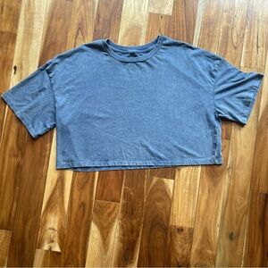 Colsie acid wash crop tee